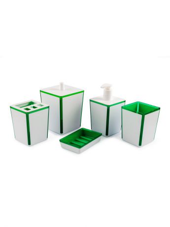 Наборы аксессуаров для ванн Berossi Набор аксессуаров для ванной комнаты Spacy (зеленый, полупрозрачный)