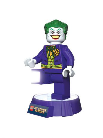 Ночники Lego. Игрушка-минифигура-фонарь LEGO DC Super Heroes (Супер Герои DC)-Joker (Джокер) на подставке