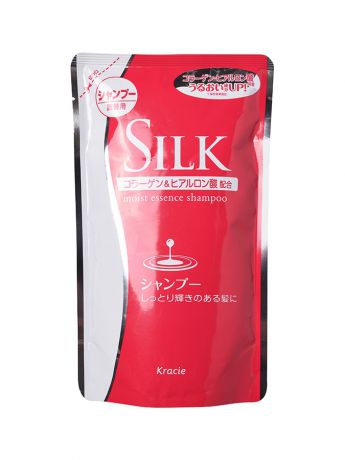 Шампуни Kracie Silk Шампунь увлажняющий для волос с природным коллагеном сменная упаковка, 350 мл