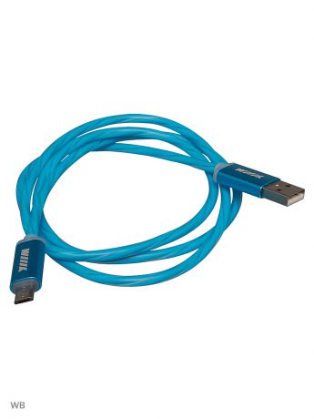 Кабели WIIIX Кабель-переходник светящийся USB-MicroUSB Blue (CBL710-UMU-10BU) WIIIX 1m