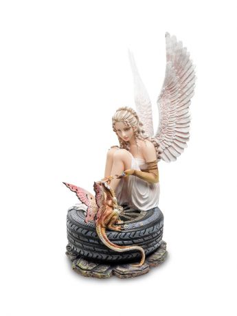 Статуэтки Art East Статуэтка ''Ангел на автошине с драконом''