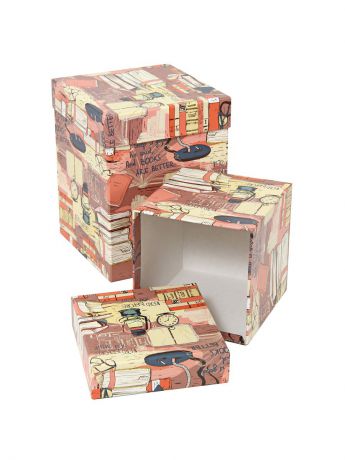 Подарочные коробки VELD-CO Коробка картонная 19 набор из 2-х. 11х11х12-13х13х17 сантиметров.