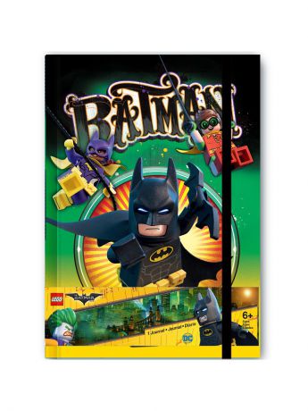 Записные книжки Lego. Книга для записей (96 листов, линейка)  с резинкой LEGO Batman Movie (Лего Фильм: Бэтмен)