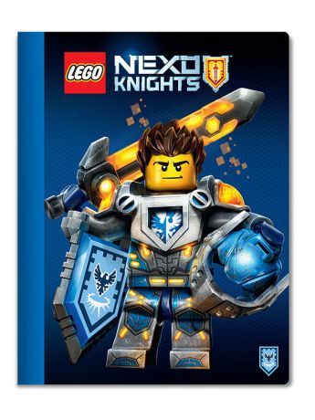 Тетради Lego. Тетрадь (100 листов, линейка) LEGO Nexo Knights (Рыцари Нексо),  размер: 19х24,7 см