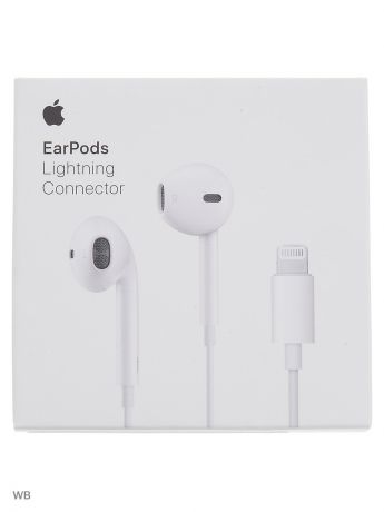 Аудио наушники Apple Наушники Apple EarPods MMTN2ZM/A с разъёмом Lightning
