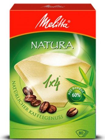 Аксессуары для кофемашин MELITTA Фильтры бумажные для заварив. кофе 1х4/80 Натура MELITTA 0100998