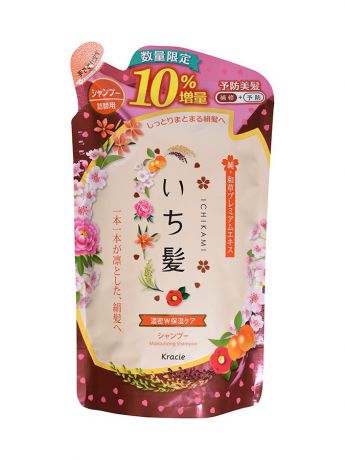 Шампуни Kracie Ichikami Шампунь интен.увлажняющий для повр- ных волос с маслом абрикоса 374 мл смен.уп П