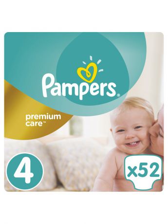 Подгузники детские Pampers Подгузники Pampers Premium Care 8-14 кг, 4 размер, 52 шт.
