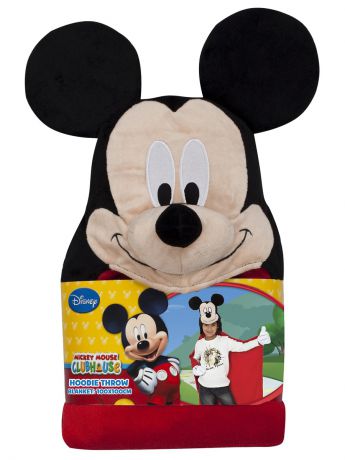 Пледы Disney Плед с капюшоном Mickey Mouse (Микки Маус), размер 100х100 см