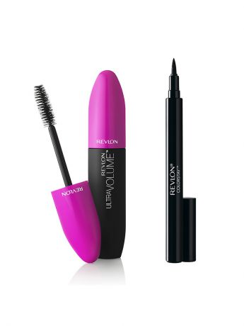 Наборы декоративной косметики Revlon Revlon Набор: 026 тушь mascara ultra volume nwp blackest black 001 + подводка