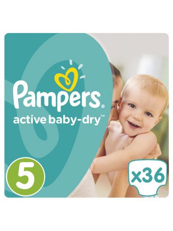 Подгузники детские Pampers Подгузники Pampers Active Baby-Dry 11-18 кг, 5 размер, 36 шт.