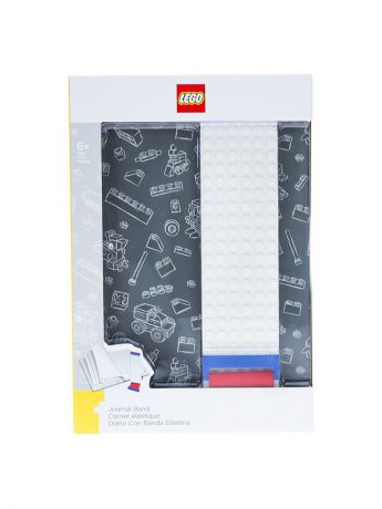 Записные книжки Lego. Книга для записей (96 листов, линейка) с закладкой LEGO, цвет: серый