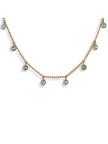Колье ювелирная бижутерия Mademoiselle Jolie Paris Колье Sensuelle  с голубыми кристаллами Swarovski