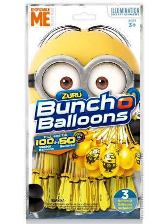 Спортивные игровые наборы ZURU BOB Игрушка Bunch O Balloons Стартовый набор "Миньоны": 100 шаров, пол.пакет