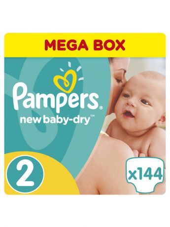 Подгузники детские Pampers Подгузники Pampers New Baby-Dry 3-6 кг, 2 размер, 144 шт.