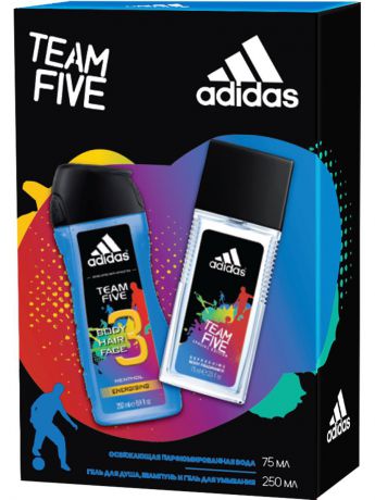 Парфюмерные наборы Adidas Adidas - Набор М team five парфюмированная вода 75 мл + гель для душа 250 мл