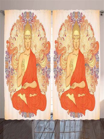 Фотошторы Magic Lady Плотные фотошторы "Будда в оранжевом сари", 290*265 см