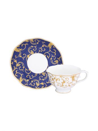 Наборы для чаепития Elan Gallery Чайная пара "Королевский узор на синем"