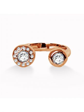 Кольца ювелирная бижутерия Mademoiselle Jolie Paris Разомкнутое кольцо Jolie с кристаллами Swarovski