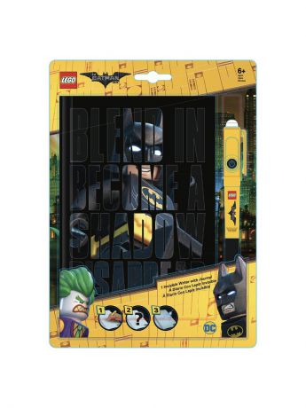 Канцелярские наборы Lego. Книга для записей, ручка с невидимыми чернилами и ультрафиолетовым фонариком LEGO Batman Movie