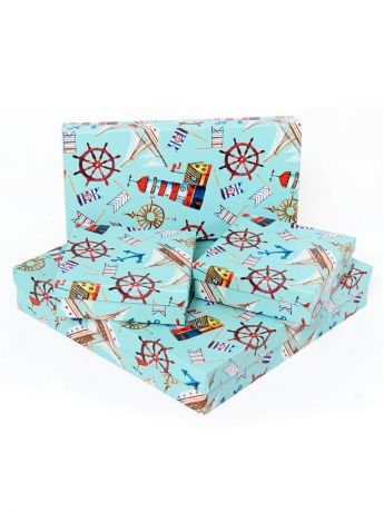 Подарочные коробки VELD-CO Коробка картонная  40, набор из 4 ассортимент, 23х11.5х3.5 - 25х25х4.5 сантиметров.