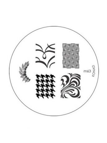 Декор для маникюра Konad Печатная форма диск image plate M63