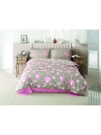 Постельное белье CLASY Комплект постельного белья BELINAY 2 Розовый, ранфорс, 145ТС, 100% хлопок, евро