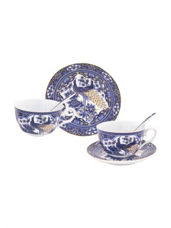 Наборы для чаепития Elan Gallery Чайная пара "Павлин синий"