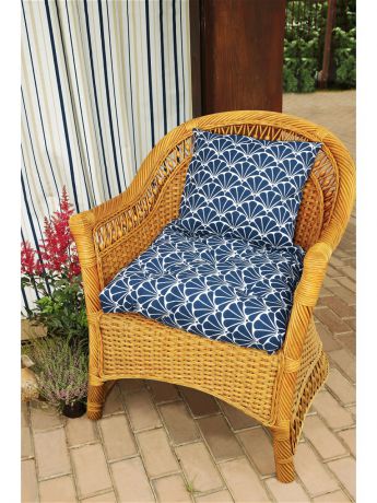 Подушки на стул Kauffort Подушка на стул, "Blue Garden - S", 50x50см