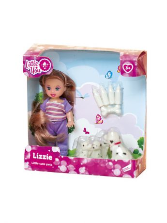 Куклы Little You Игровой набор Кукла Лиза со щенками