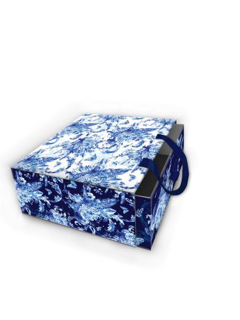 Подарочные коробки Magic Home Коробка подарочная Голубые цветы M