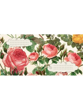 Конверты бумажные Даринчи Набор дизайнерских конвертов "Розы"
