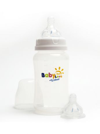 Бутылочки для кормления Baby Sun Love only natural Бутылочка для кормления, 300 мл+ Силиконовая соска для бутылочек для густой пиши