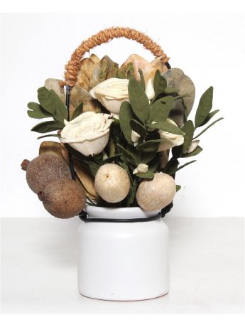 Искусственные растения Magic Home Декоративная композиция Экзотическая из искуственных цветов, Эшиномене,  сухоцветов