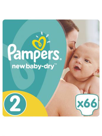 Подгузники детские Pampers Подгузники Pampers New Baby-Dry 3-6 кг, 2 размер, 66 шт.