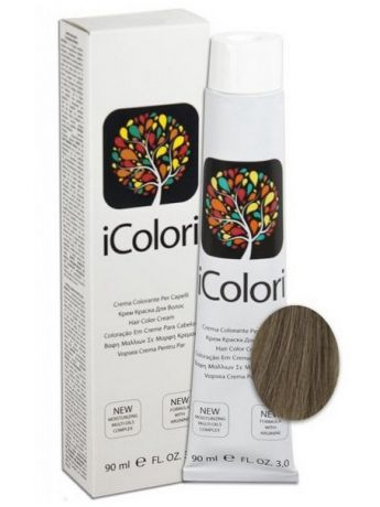 Краски для волос KayPro 7.1 Крем-краска iColori пепельный блондин - 90 мл.