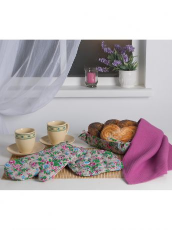 Полотенца кухонные Традиция Набор текстиля для кухни: рукавичка, прихватка, полотенце