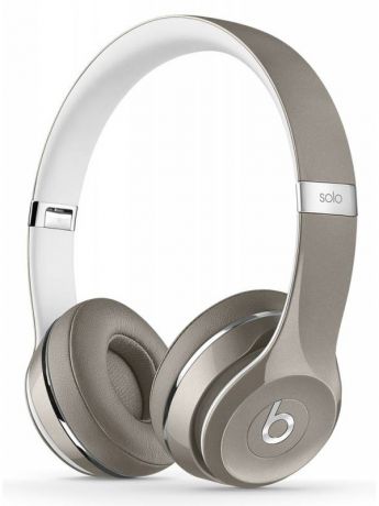 Аудио наушники Beats Гарнитура BEATS Solo 2 Luxe Edition, MLA42ZE/A, накладные, серебристый, проводные