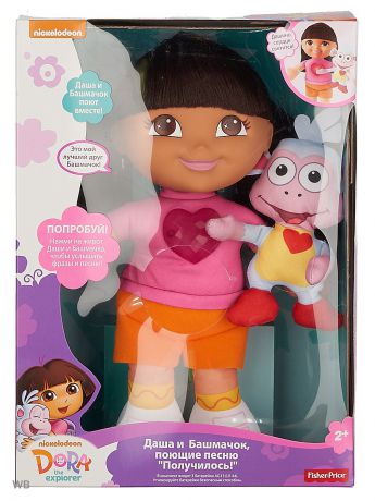 Куклы Mattel Даша-путешественница Набор Поющие Даша и Башмачок, DORA THE EXPLORER