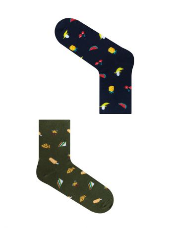 Носки SOXshop Набор "Выбор гурмана" (2 пары в упаковке), дизайнерские носки