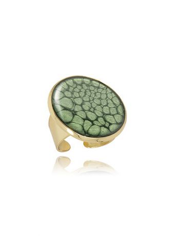 Кольца Dragon Porter Большое кольцо  "Лесная Зелень" в золоте