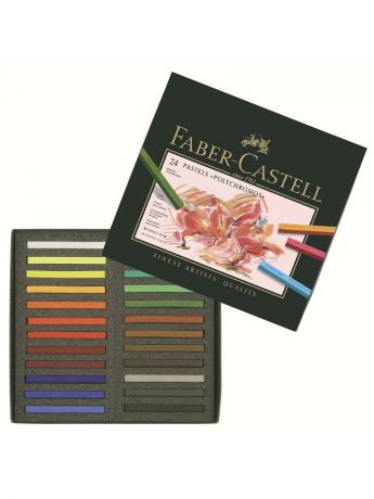 Мелки Faber-Castell Пастель POLYCHROMOS, набор цветов, в картонной коробке, 24 шт.