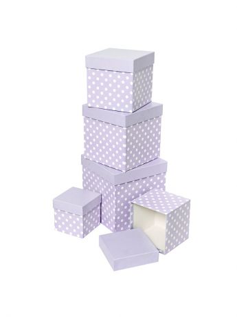 Подарочные коробки VELD-CO Коробка картонная 51 набор, из 5 кубов маленьких, 9х9х9 - 17х17х17 сантиметров.