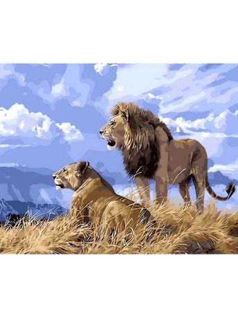 Наборы для рисования Menglei Набор для рисования (40*50 ) Львы