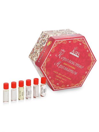 Эфирные масла ARS Подарочный набор эфирных масел Королевство ароматов цветочный 6шт x 2 мл мыло 20 гр
