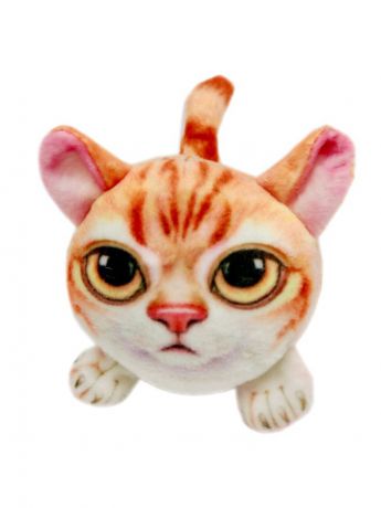 Мягкие игрушки АБВГДЕЙКА Мягкая игрушка 3D Кот (антистресс ) Котик рыжий 12 см