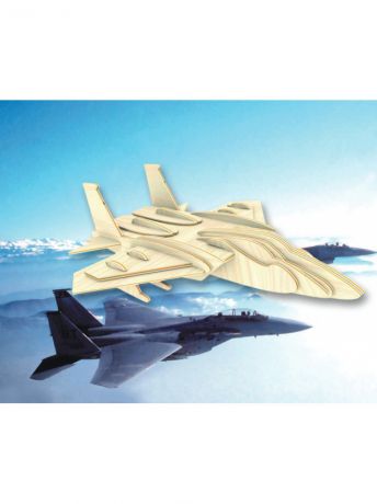 Сборные модели Игрушки из дерева Сборная модель из дерева, 3D пазл Самолет F15