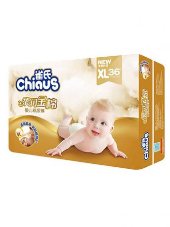 Подгузники детские Chiaus Подгузники Chiaus "Золотой хлопок" размер XL (13-18кг) 36 шт