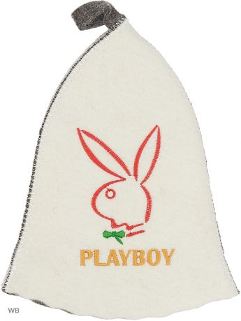 Шапки для бани Метиз Шапка для бани с вышивкой в косметичке "Playboy"