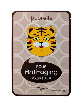 Тканевые маски и патчи Puorella Антивозрастная маска для лица - Тигр